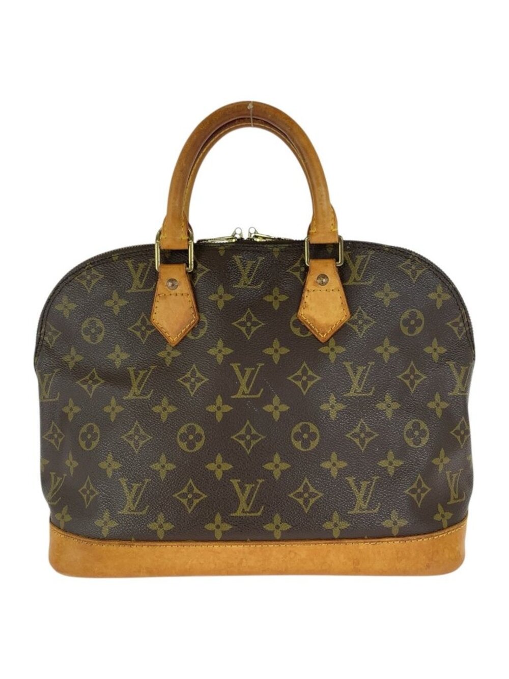 Louis Vuitton Monogram Alma Brown Gold Leather Handbag